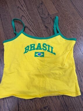 Edikted Yellow & Green "Brasil" Camisole Tank Top
